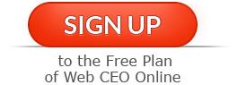 Sign up to Web CEO Online SEO software